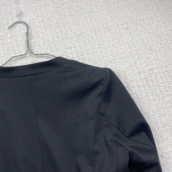 B Young Minimalist Open Front Blazer Wom Sz 40 Black Modern Preppy Style Office - Picture 16 of 16